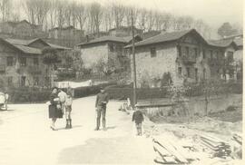 Tximelarreko langileen etxeen bista. 1968. urtean