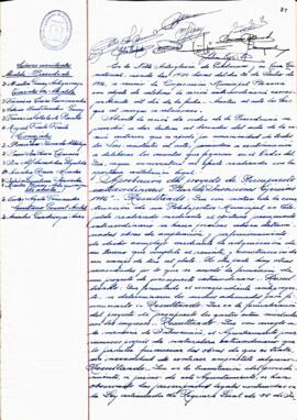Udalbatzak 1976ko uztailaren 20an egindako ezohiko bilkuraren akta