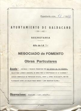 ANTONIO DEL RIO REGUEROS SOLICITANDO LICENCIA DE OBRAS PARA LA CONSTRUCCION DE 40 VIVIENDAS Y LOC...
