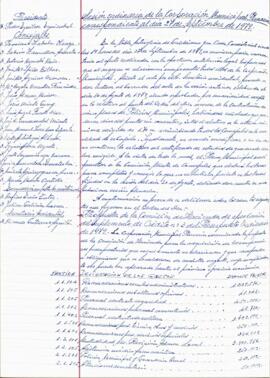 Udalbatzak 1979ko irailaren 27an egindako ohiko bilkuraren akta