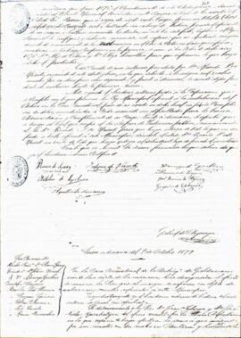 Acta de la sesión ordinaria correspondiente al día 5 de octubre de 1879