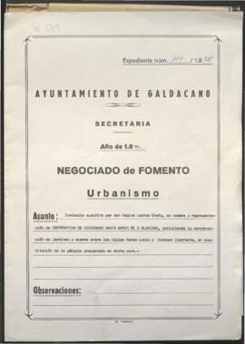 Cooperativa de Viviendas Santa María De Galdacano-ren eskaera: lorategiak eta espaloiak eraikitzea