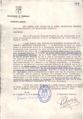 Elejaldeko kiroldegiaren 3. fasea handitzeko obra-proiektua. Obra osagarria (3/3)