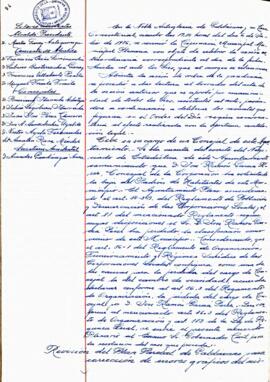 Udalbatzak 1976ko uztailaren 6an egindako ezohiko bilkuraren akta