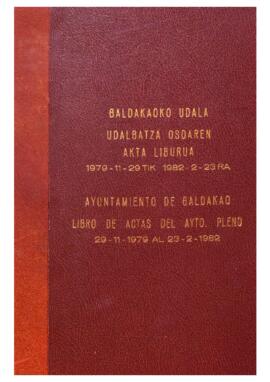 Libro de actas del pleno:  29-11-1979 / 22-07-1980