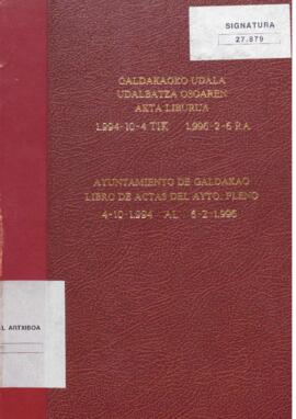 Libro de actas del pleno: 04-10-1994 / 02-05-1995