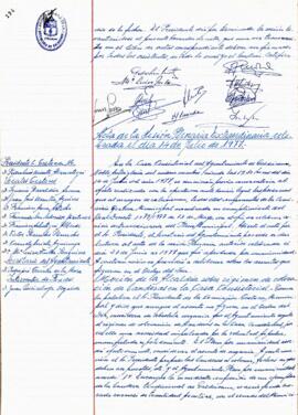 1977ko uztailaren 14an egindako ezohiko osoko bilkuraren akta